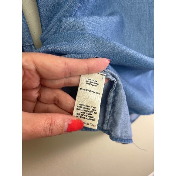 Soft Surroundings Denim Tencel Tunic Top Size XS - Picture 8 of 8